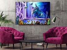 Obraz Morské kráľovstvo s delfínmi 1794